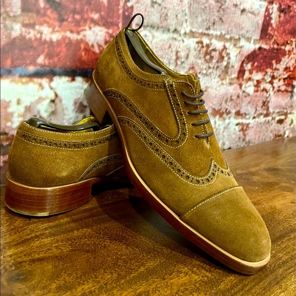 BRAND NEW DONALD PLINER ZINDEL OXFORD CAP TOE WINTIP SHOES - Picture 2 of 10